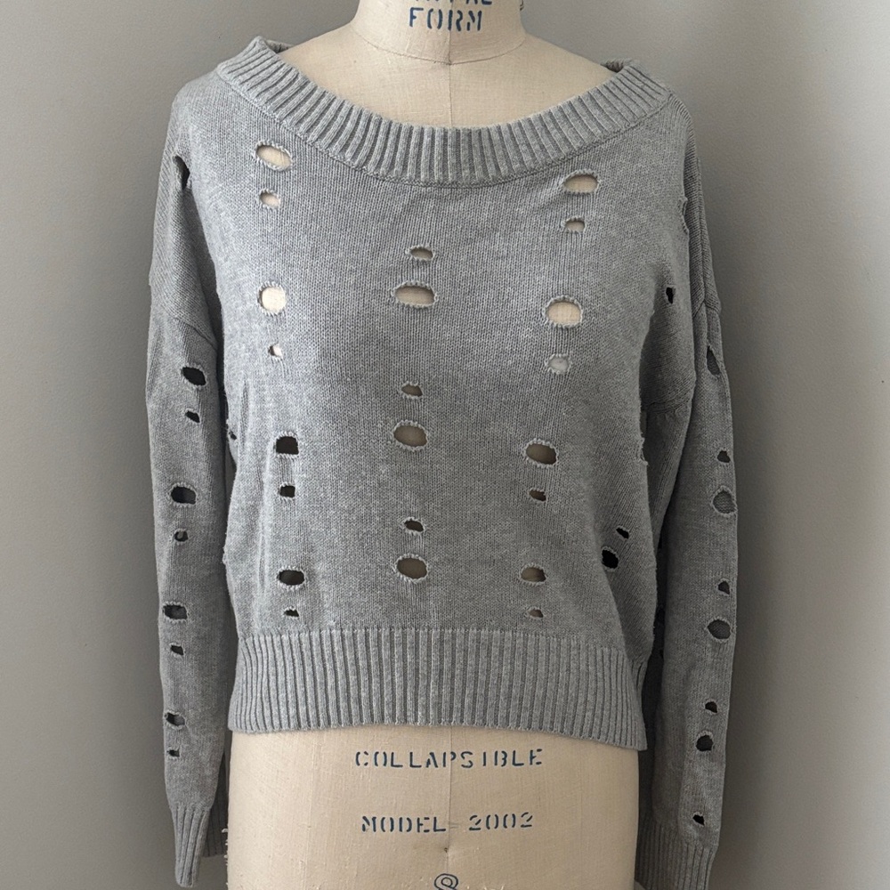 Distressed Springtime Sweater